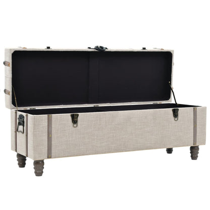 Set Cassapanche 3 Pz In Legno Massello E Acciaio 112X37X45 Cm