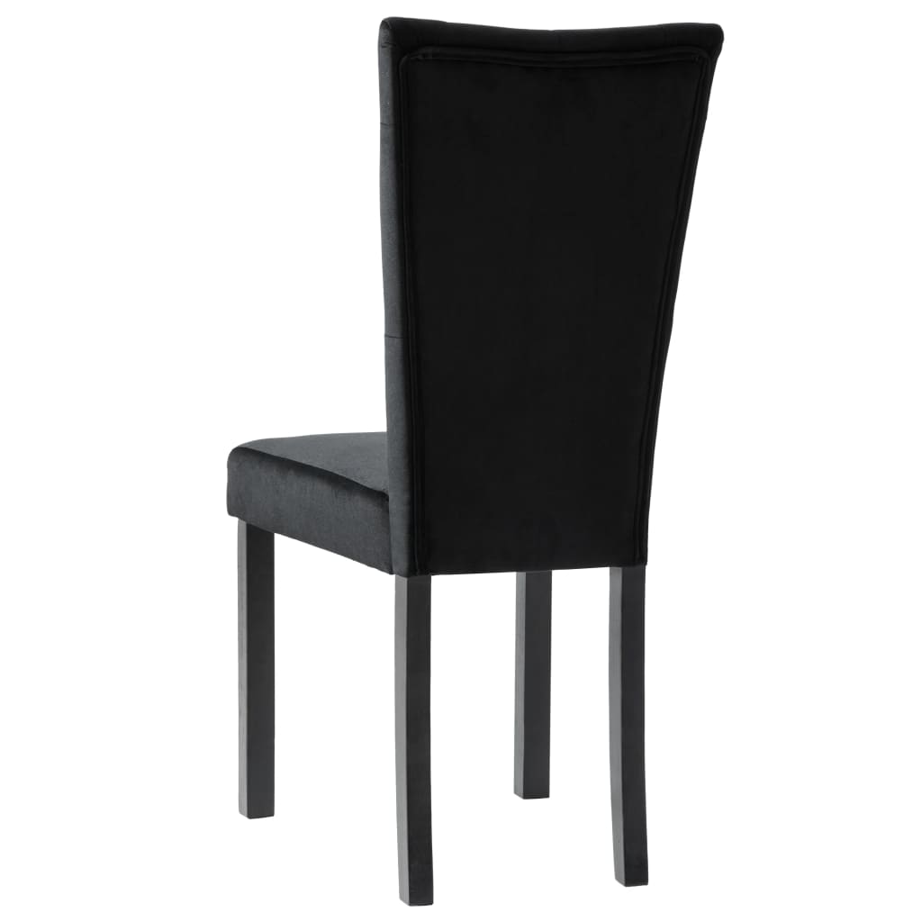 Sedie Da Pranzo 4 Pz Nere In Velluto