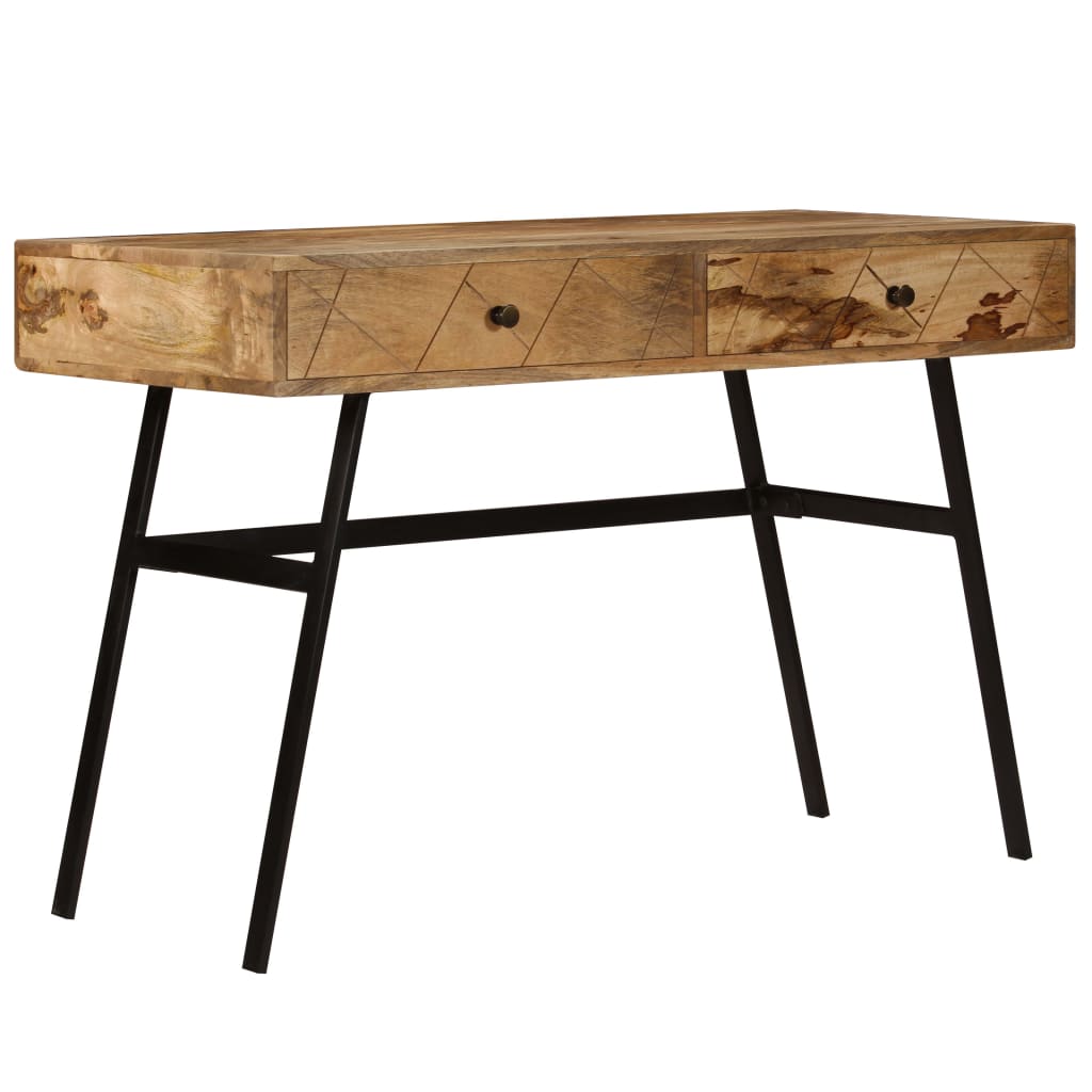 Scrivania Con Cassetti In Legno Massello Di Mango 110X50X76 Cm
