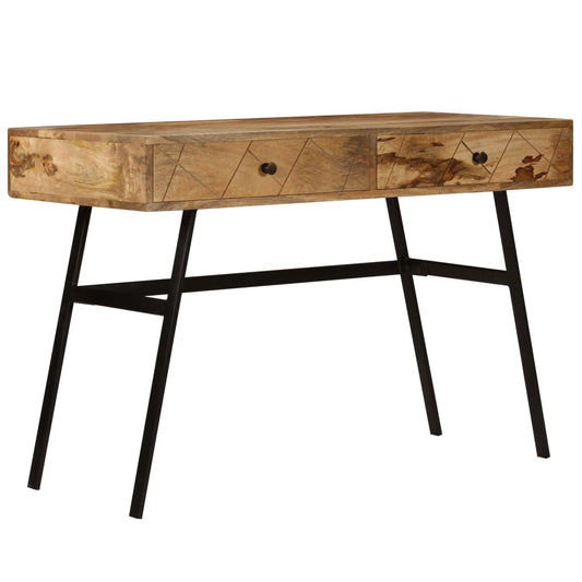 Scrivania Con Cassetti In Legno Massello Di Mango 110X50X76 Cm