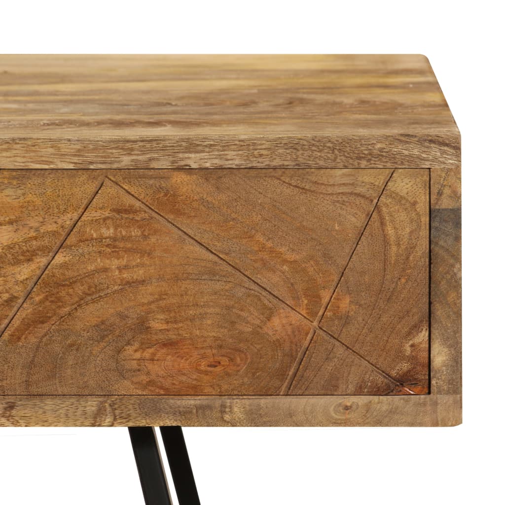 Scrivania Con Cassetti In Legno Massello Di Mango 110X50X76 Cm