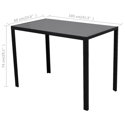 Set Da Pranzo 5 Pz In Pelle Artificiale Nero