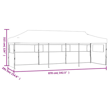 Tenda Pieghevole Pop-Up Con 5 Pareti Laterali 3X9 M