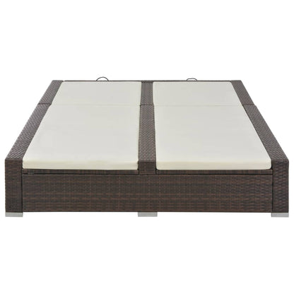 Lettino Prendisole Doppio In Polyrattan