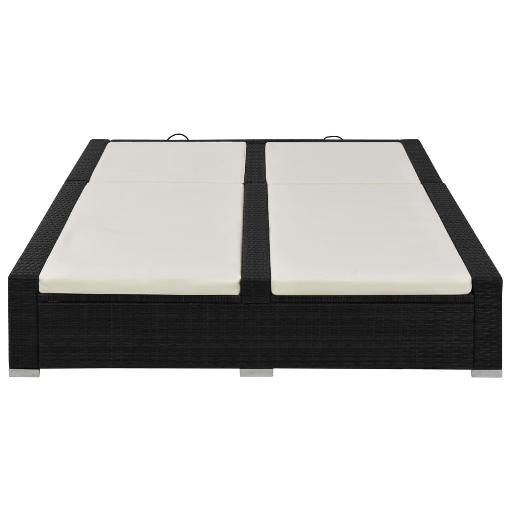Lettino Prendisole Doppio In Polyrattan
