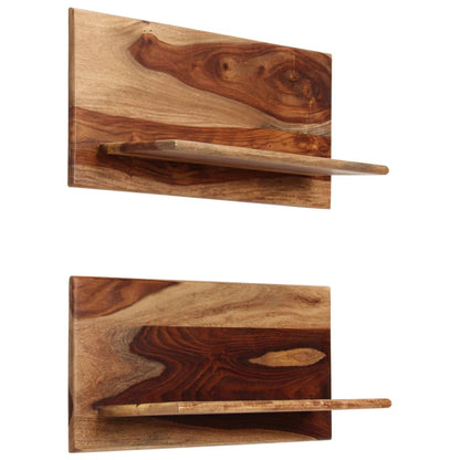 Mensole 2 Pz In Legno Massello Di Acacia