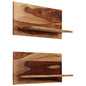 Mensole 2 Pz In Legno Massello Di Acacia