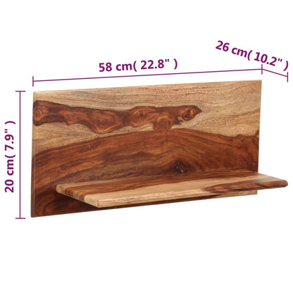 Mensole 2 Pz In Legno Massello Di Acacia
