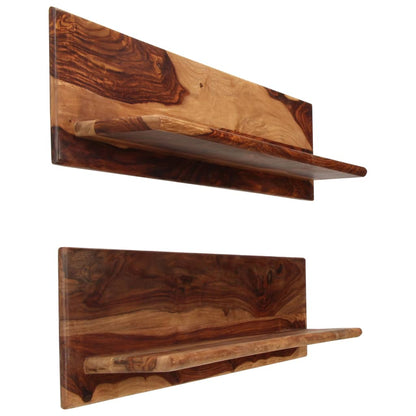 Mensole 2 Pz In Legno Massello Di Acacia