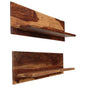 Mensole 2 Pz In Legno Massello Di Acacia