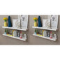 Mensole A Muro Bianche 2 Pz In Mdf Per Libri/Dvd Bianco