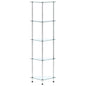 Scaffale A 5 Livelli 30X30X130 Cm In Vetro Temperato