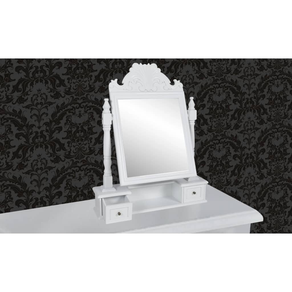 Toletta Con Specchio Rettangolare Oscillante In Mdf