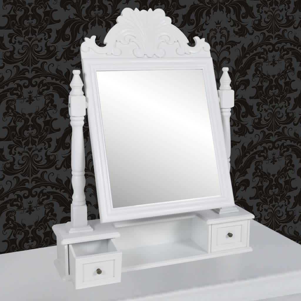 Toletta Con Specchio Rettangolare Oscillante In Mdf