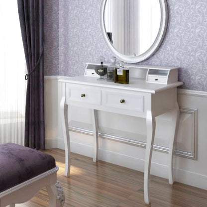 Tavolino Da Trucco Moderno Mobiletto Make Up Bianco
