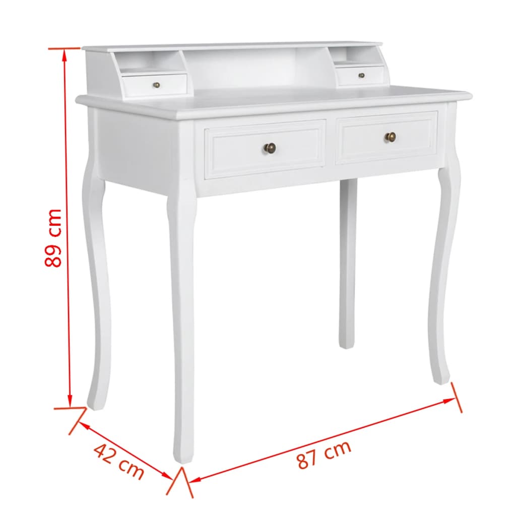 Tavolino Da Trucco Moderno Mobiletto Make Up Bianco