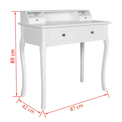 Tavolino Da Trucco Moderno Mobiletto Make Up Bianco