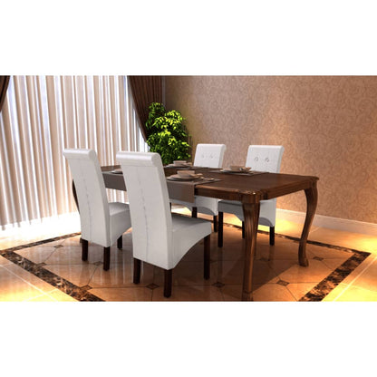 Sedie Da Pranzo 6 Pz Marroni In Similpelle