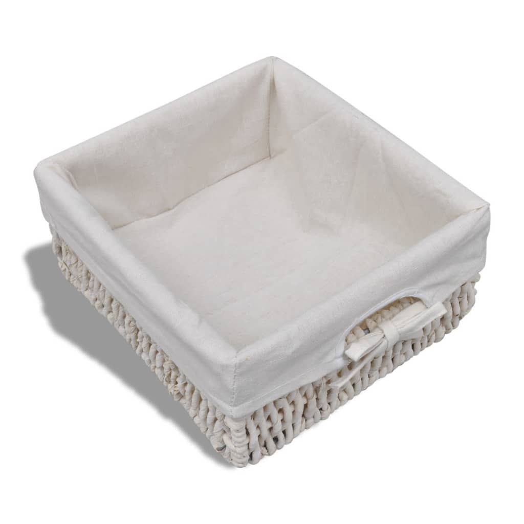 Cassapanca Bianca 62X33X42 Cm In Legno Di Paulownia