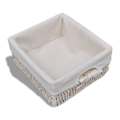 Cassapanca Bianca 62X33X42 Cm In Legno Di Paulownia