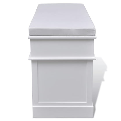 Cassapanca Per Ingresso Bianca Con Cuscino 2 Cassetti 3 Cestini Marrone