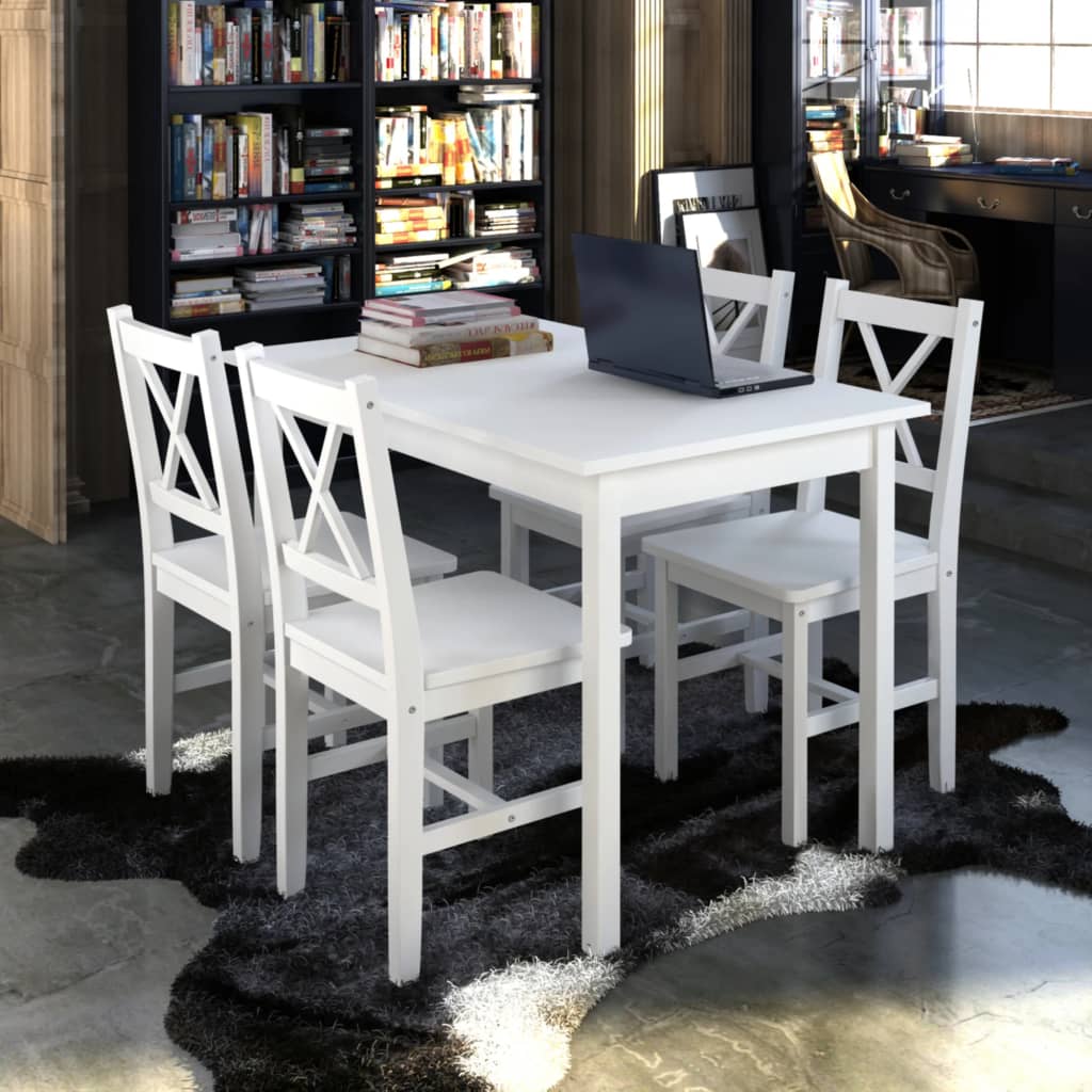 Set Da Pranzo 5 Pz E Bianco