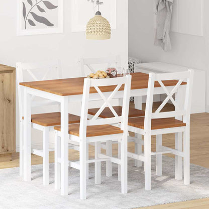 Set Da Pranzo 5 Pz E Bianco