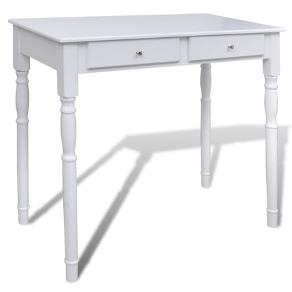 Toletta 3-In-1 Con Specchio Sgabello E 2 Cassetti Bianca