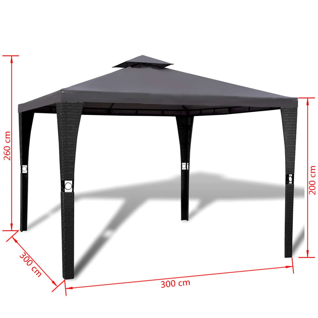 Gazebo Con Tetto Scuro