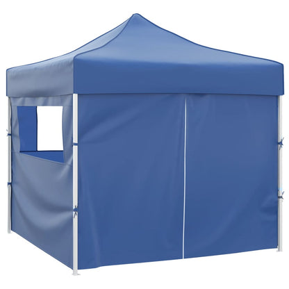 Tenda Pieghevole Blu 3 X 3 M Con 4 Pareti Blu