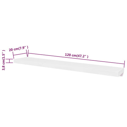 Mensole A Muro Bianche 2 Pz In Mdf Per Libri/Dvd Bianco