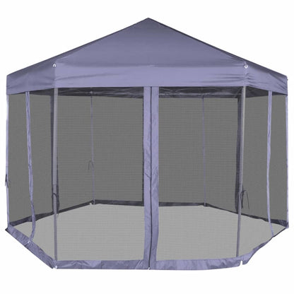Gazebo Esagonale Pop-Up Con 6 Pareti 3,6X3,1 M