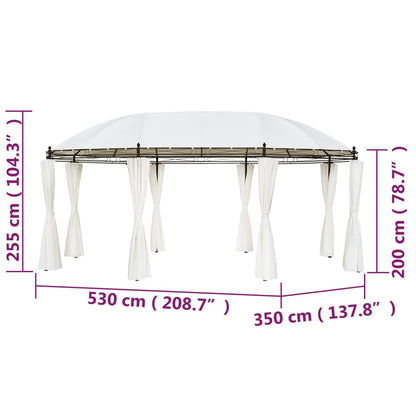 Gazebo Crema 530X350X265 Cm