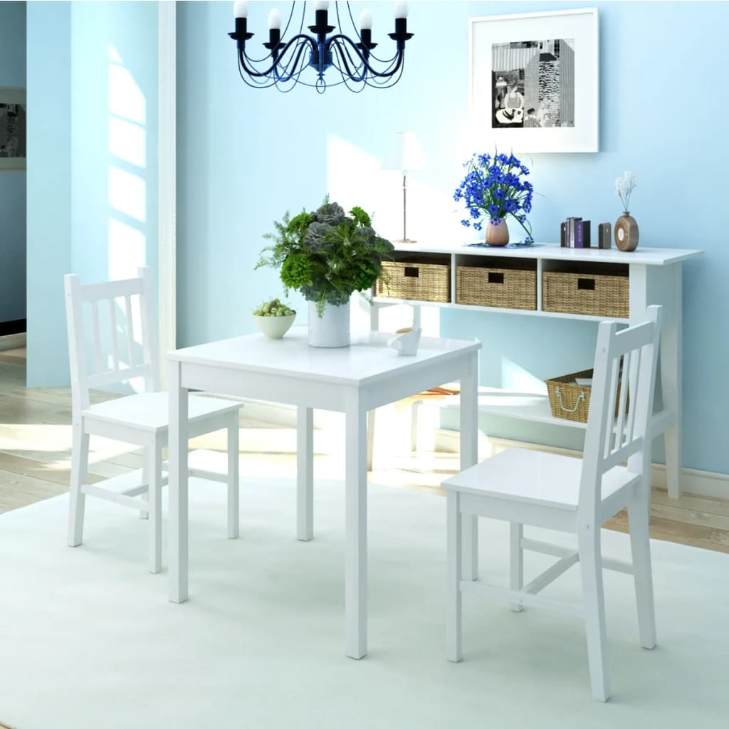 Set Da Pranzo 7 Pz In Legno Di Pino