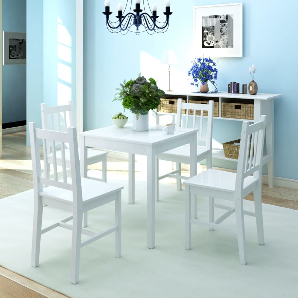 Set Da Pranzo 7 Pz In Legno Di Pino