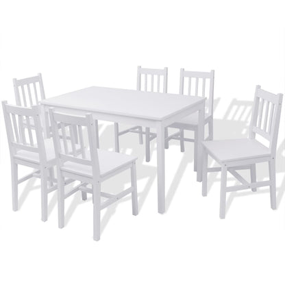 Set Da Pranzo 7 Pz In Legno Di Pino