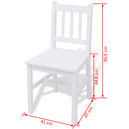 Set Da Pranzo 7 Pz In Legno Di Pino
