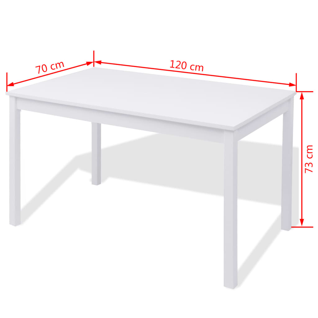 Set Da Pranzo 7 Pz In Legno Di Pino