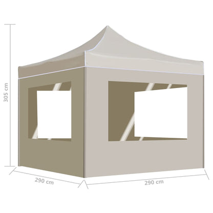 Gazebo Professionale Pieghevole Alluminio Con Pareti 3X3M