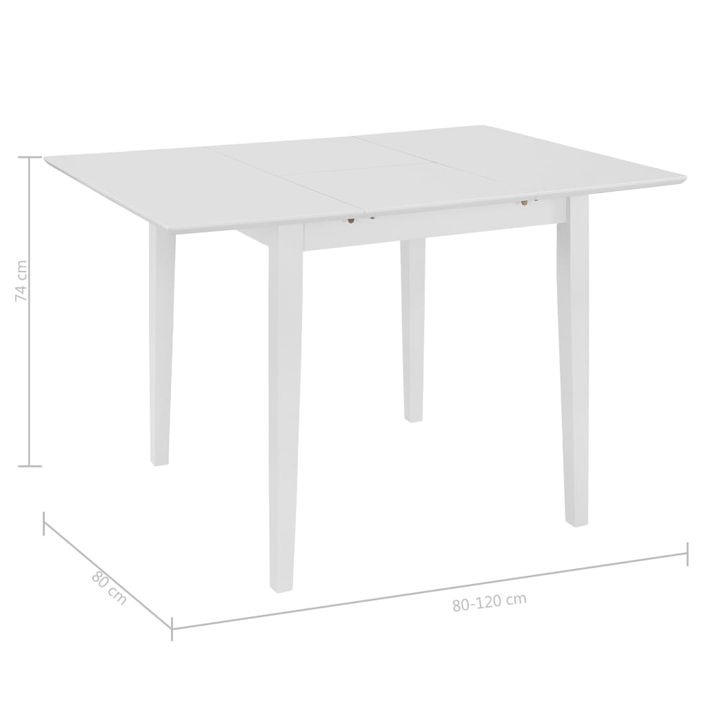Tavolo Da Pranzo Estensibile (80-120)X80X74 Cm In Mdf