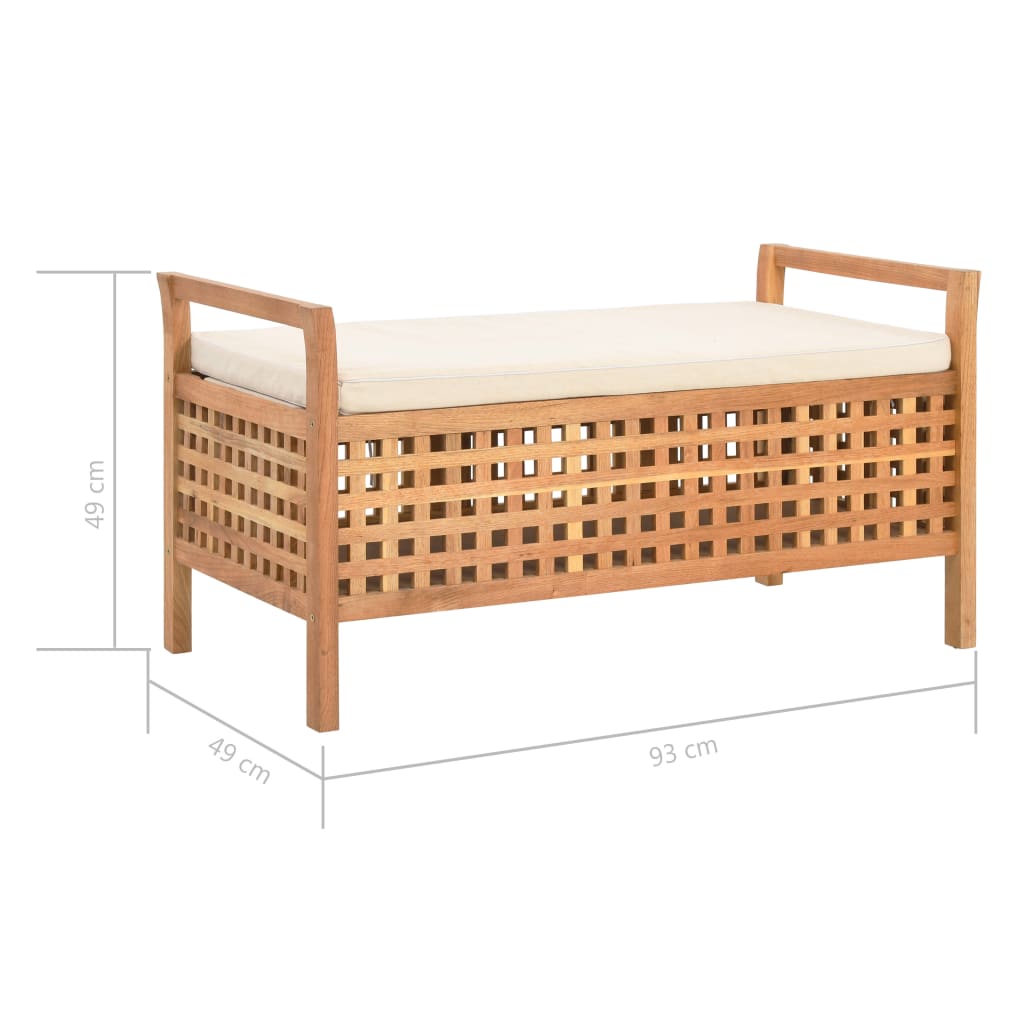 Cassapanca In Legno Massello Di Noce