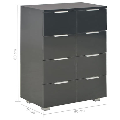 Credenza Lucido 60X35X80 Cm In Legno Multistrato