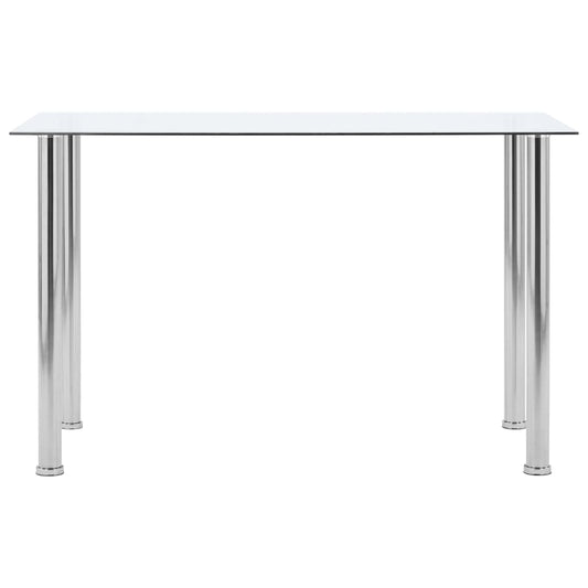 Tavolo Da Pranzo Trasparente 120X60X75Cm Vetro Temperato