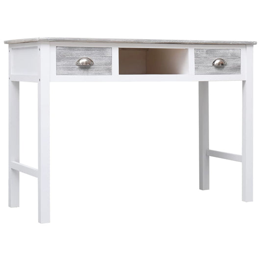Scrivania Grigia 110X45X76 Cm In Legno