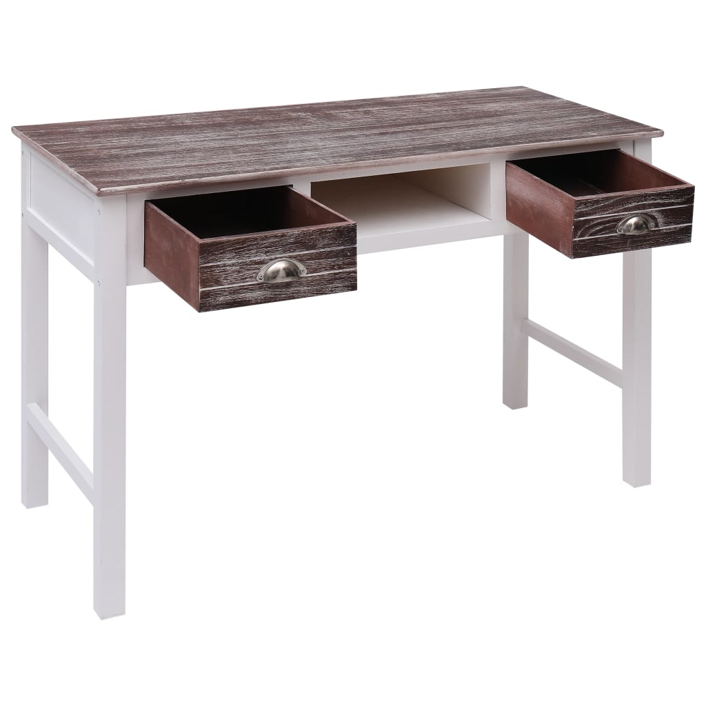 Scrivania Grigia 110X45X76 Cm In Legno