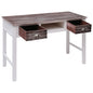 Scrivania Grigia 110X45X76 Cm In Legno