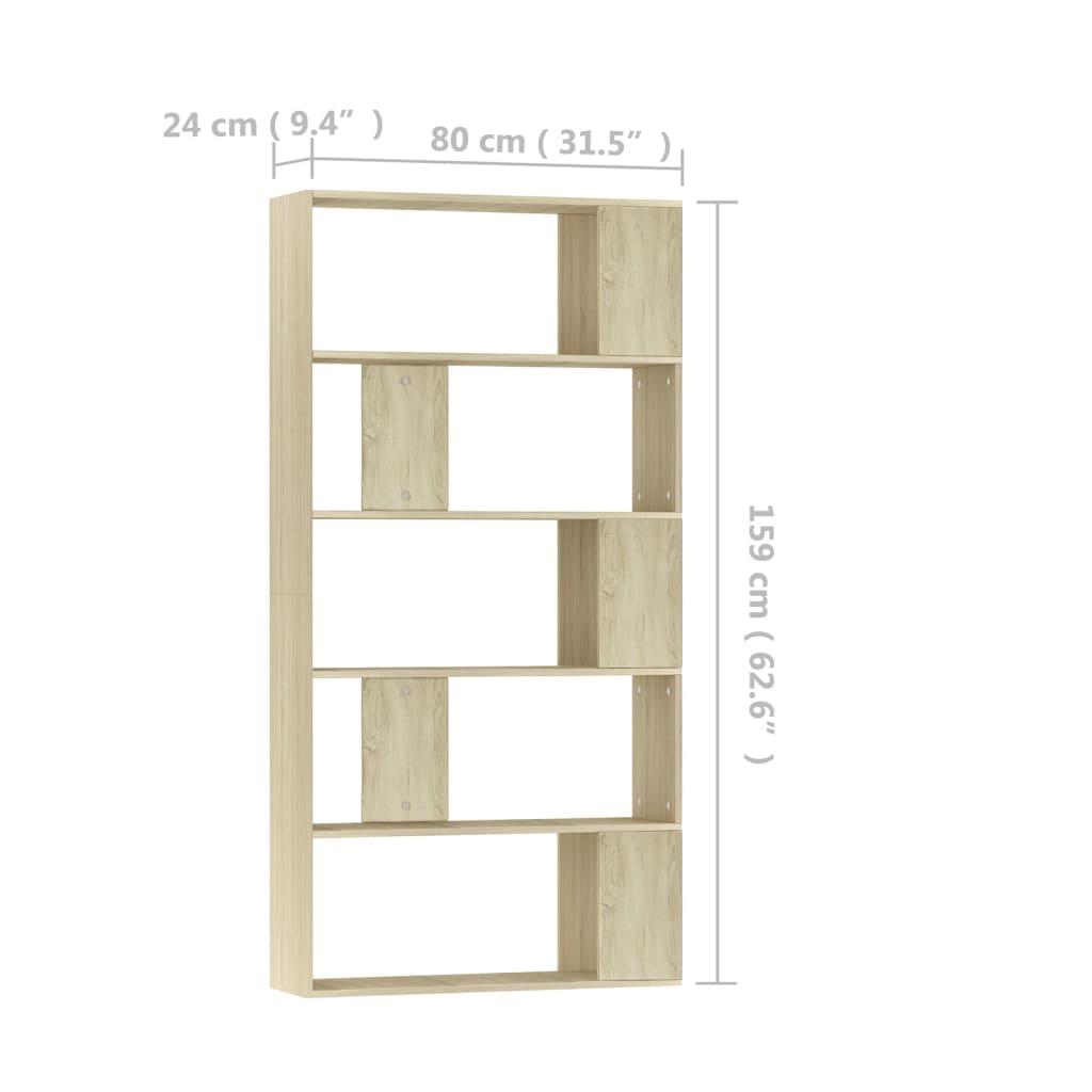 Libreria/Divisorio 80X24X159 Cm Legno Ingegnerizzato