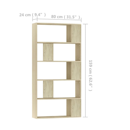Libreria/Divisorio 80X24X159 Cm Legno Ingegnerizzato