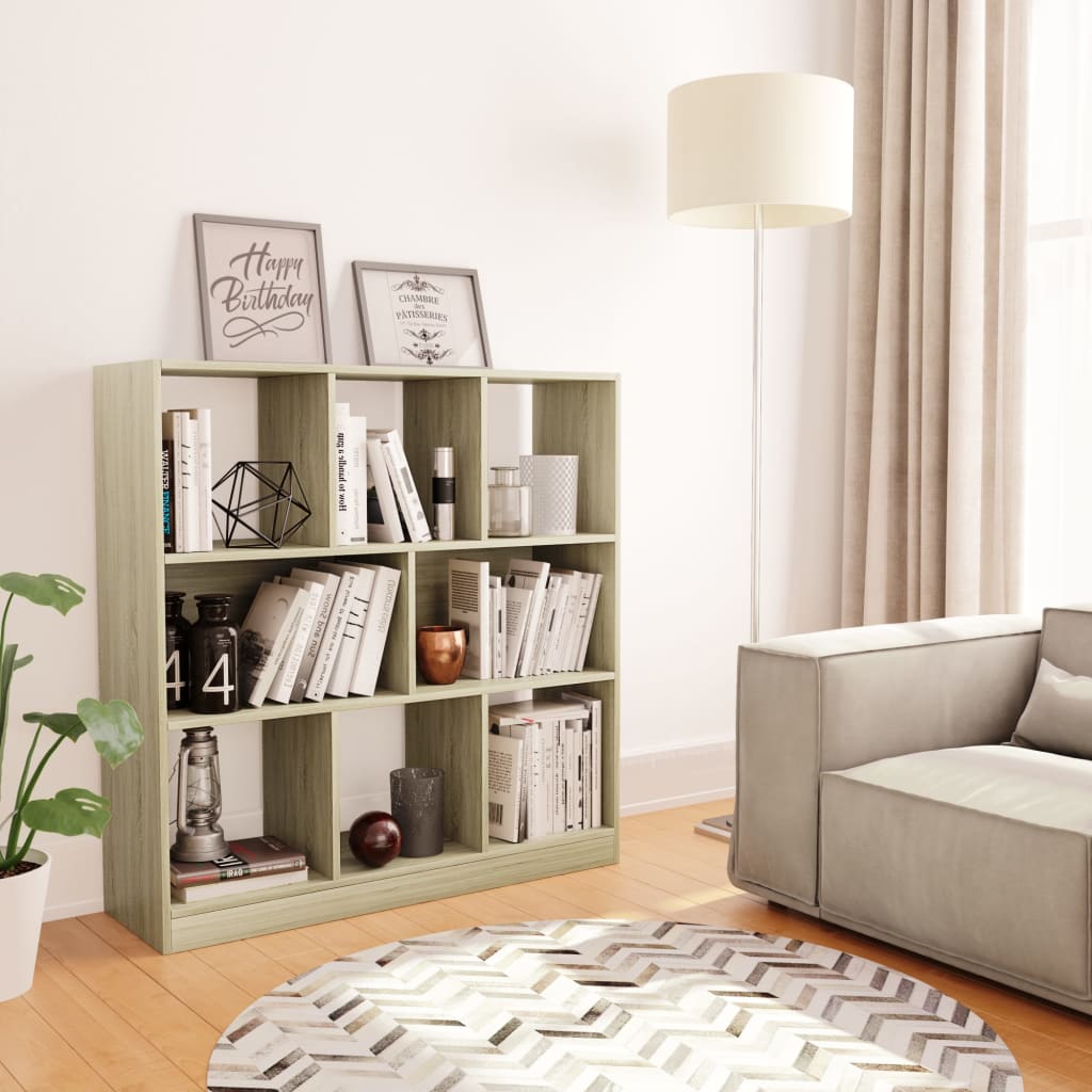 Libreria Nera 97,5X29,5X100 Cm In Legno Multistrato