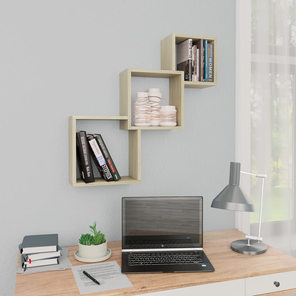 Mensole Cubo Parete 68X15X68 Cm Legno Multistrato